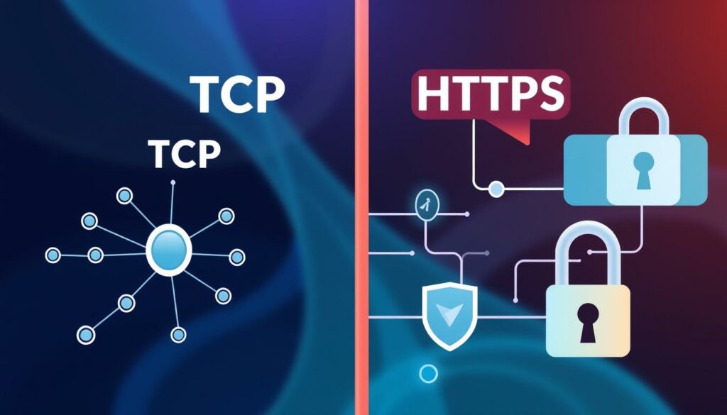 TCP and HTTPS in network protocols